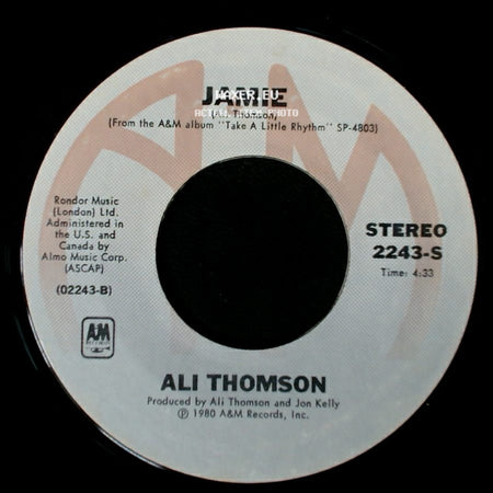 Ali Thomson - Take A Little Rhythm / Jamie side B