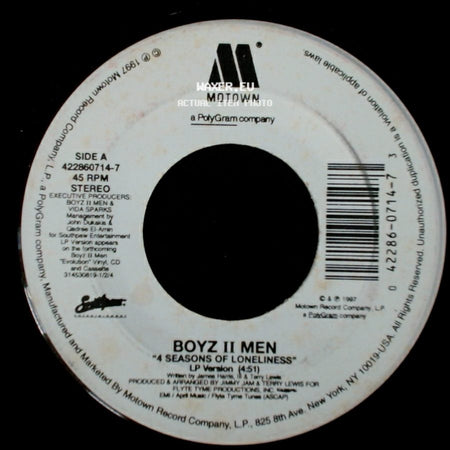 Boyz Ii Men - 4 Seasons Of Loneliness / 4 Seasons Of Loneliness side A