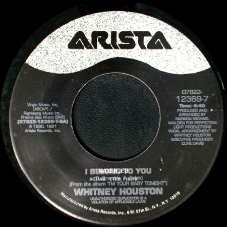 Whitney Houston - I Belong To You (International Remix) / I Belong To You side B