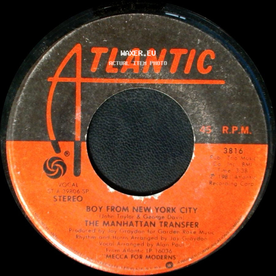 The Manhattan Transfer - (The Word Of) Confirmation / Boy From New York City side B