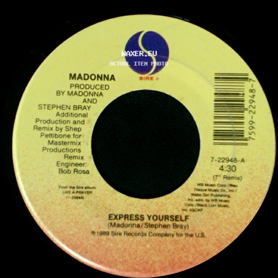 Madonna - The Look Of Love / Express Yourself side B