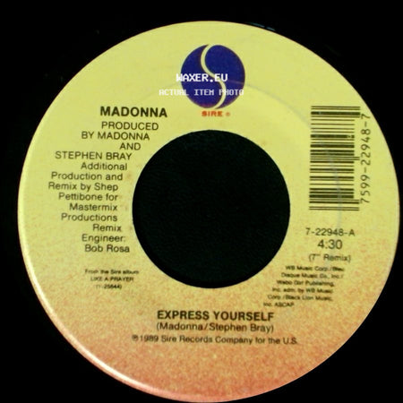 Madonna - The Look Of Love / Express Yourself side B