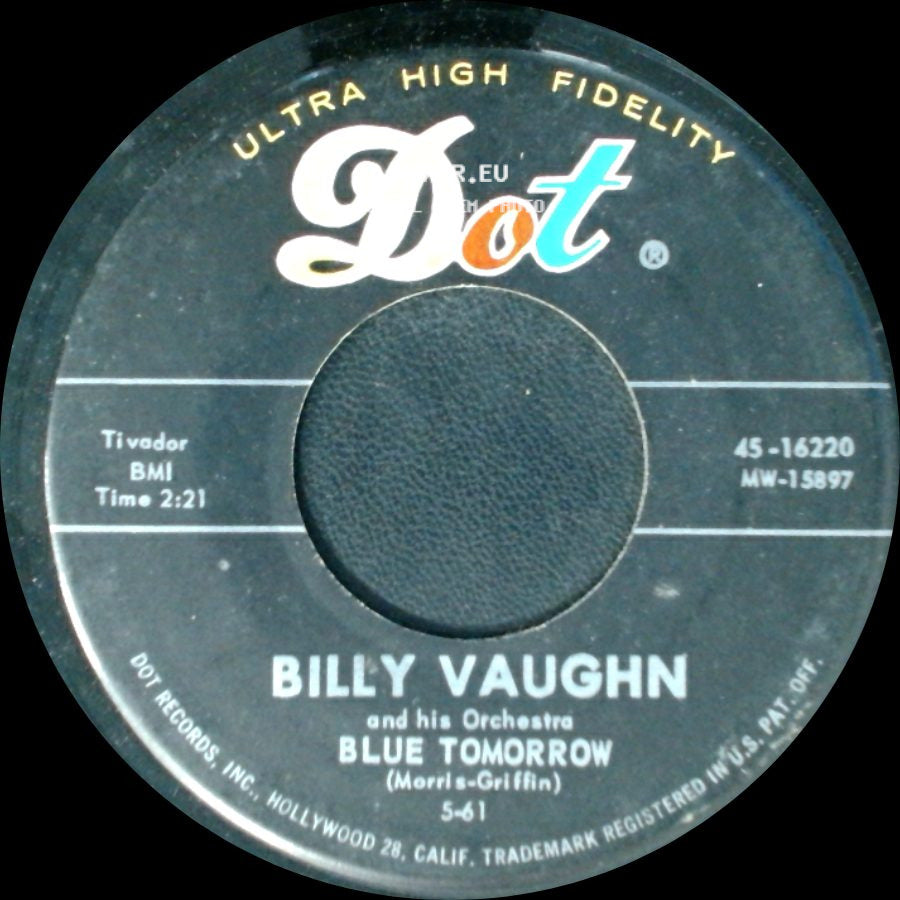 Billy Vaughn And His Orchestra - Red Wing / Blue Tomorrow side B
