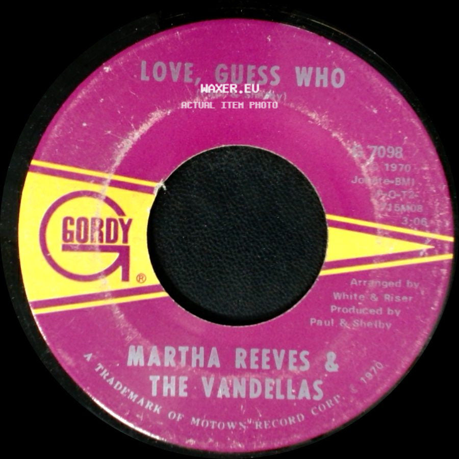 Martha Reeves & The Vandellas - Love, Guess Who / I Should Be Proud side A