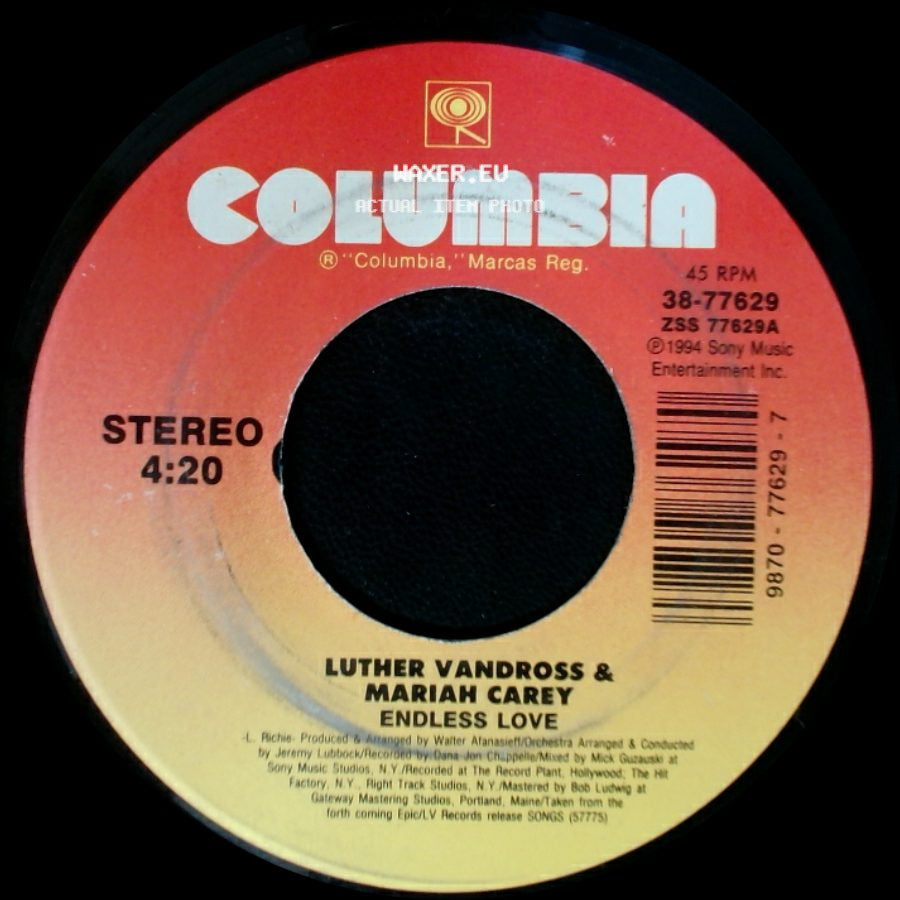 Luther Vandross & Mariah Carey - Endless Love / Endless Love (Instrumental) side A