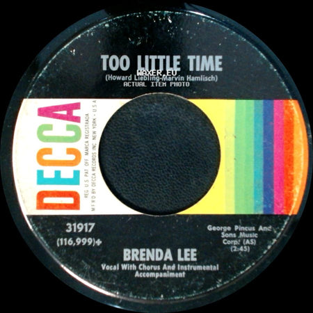 Brenda Lee - Too Little Time / Time And Time Again side A