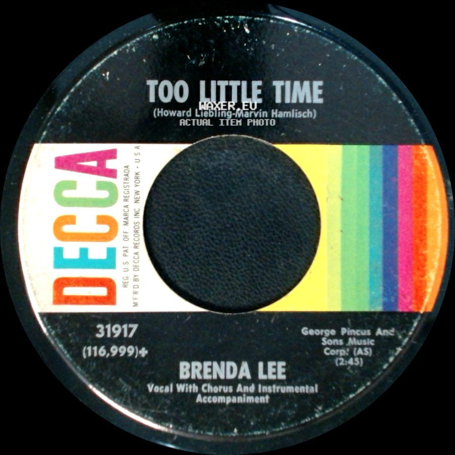 Brenda Lee - Too Little Time / Time And Time Again side A