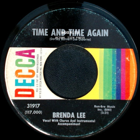 Brenda Lee - Too Little Time / Time And Time Again side B
