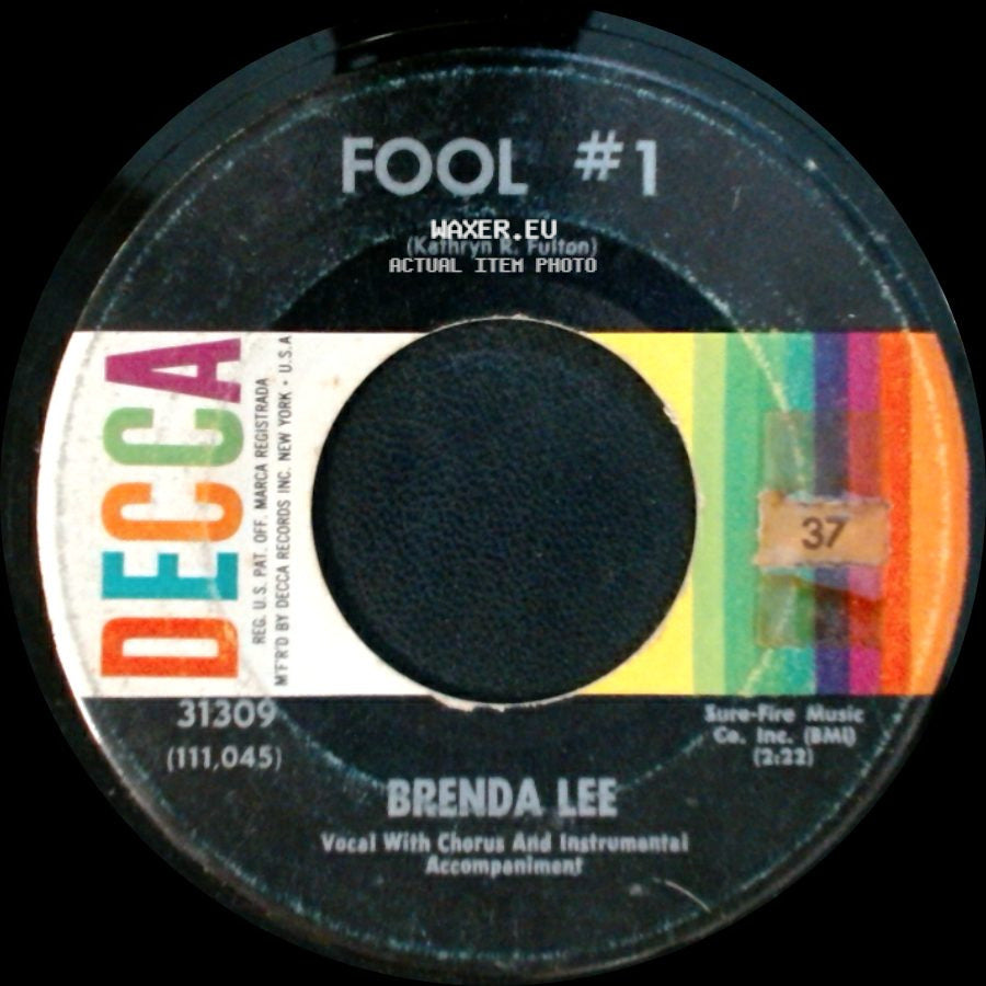 Brenda Lee - Fool #1 / Anybody But Me side A