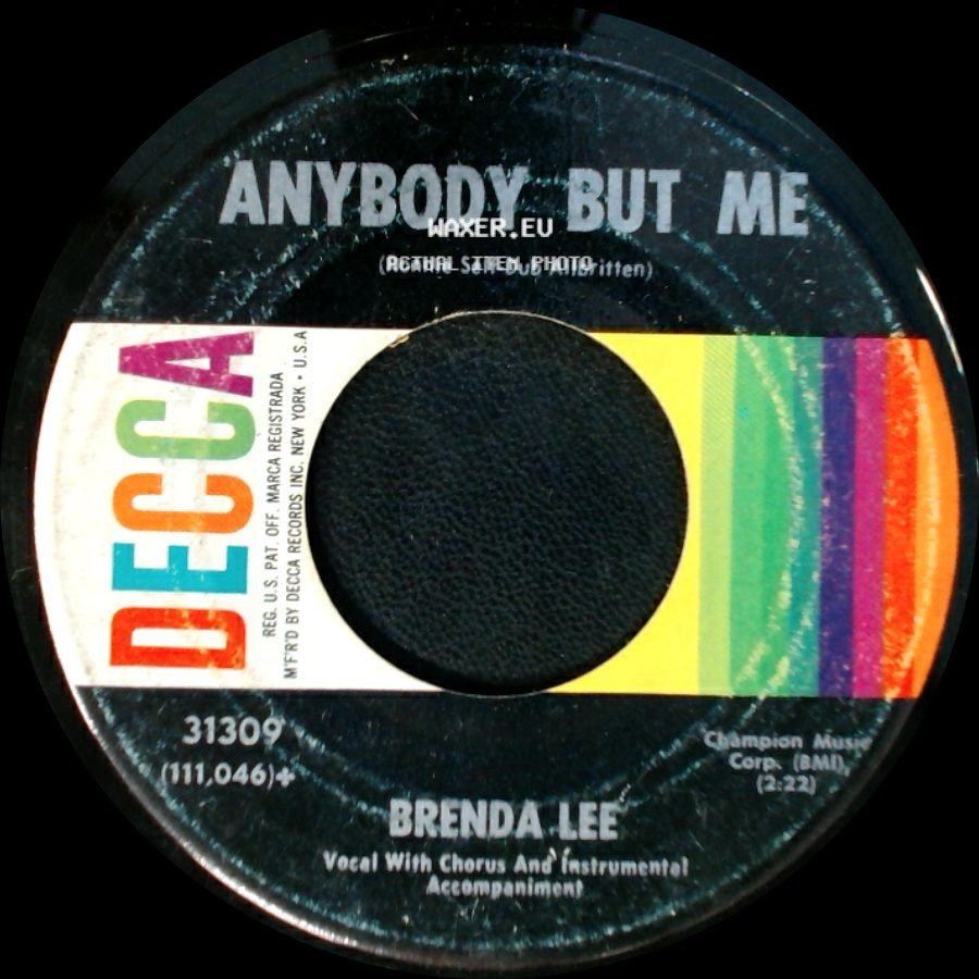 Brenda Lee - Fool #1 / Anybody But Me side B