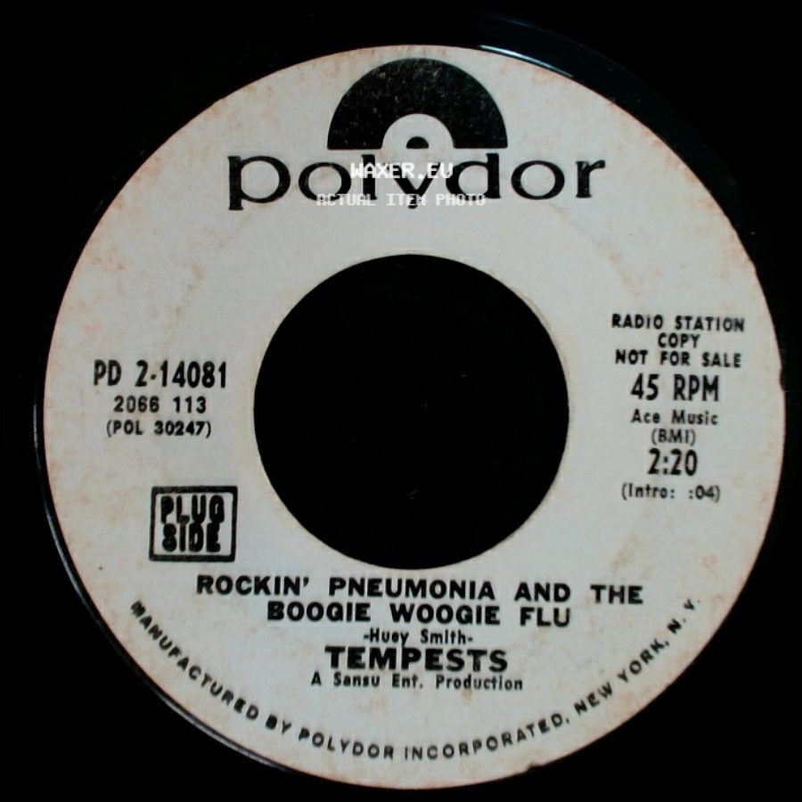 Tempests - I've Got Hope / Rockin' Pneumonia And The Boogie Woogie Flu side B