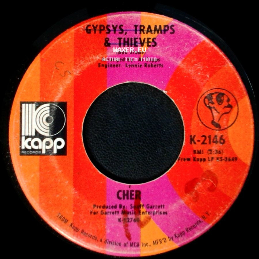 Cher - He'll Never Know / Gypsys, Tramps & Thieves side B