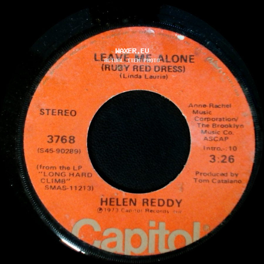Helen Reddy - The Old Fashioned Way / Leave Me Alone (Ruby Red Dress) side B