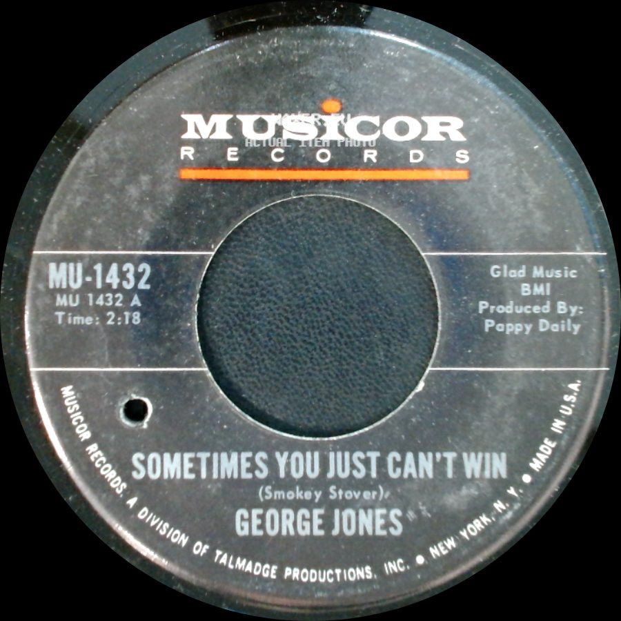 George Jones - Sometimes You Just Can't Win / Brothers Of A Bottle side A