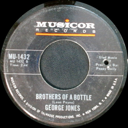 George Jones - Sometimes You Just Can't Win / Brothers Of A Bottle side B