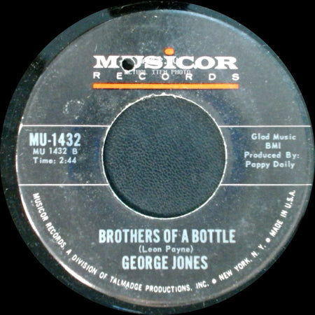 George Jones - Brothers Of A Bottle / Sometimes You Just Can't Win side A