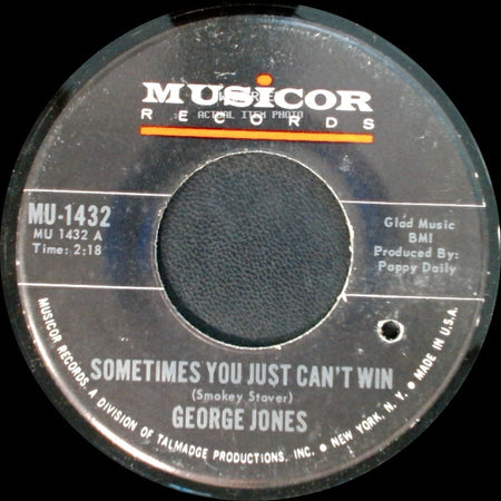 George Jones - Brothers Of A Bottle / Sometimes You Just Can't Win side B