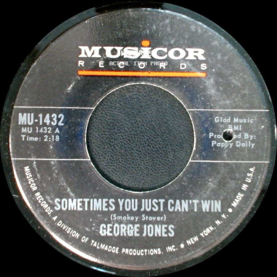 George Jones - Brothers Of A Bottle / Sometimes You Just Can't Win side B