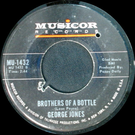 George Jones - Sometimes You Just Can't Win / Brothers Of A Bottle side B