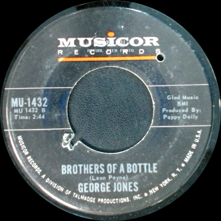 George Jones - Sometimes You Just Can't Win / Brothers Of A Bottle side B