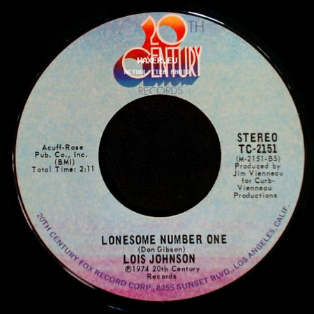 Lois Johnson - Loving You Will Never Grow Old / Lonesome Number One side B