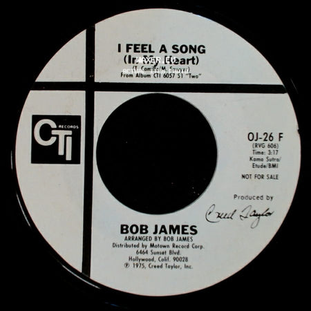Bob James - I Feel A Song (In My Heart) / I Feel A Song (In My Heart) side A
