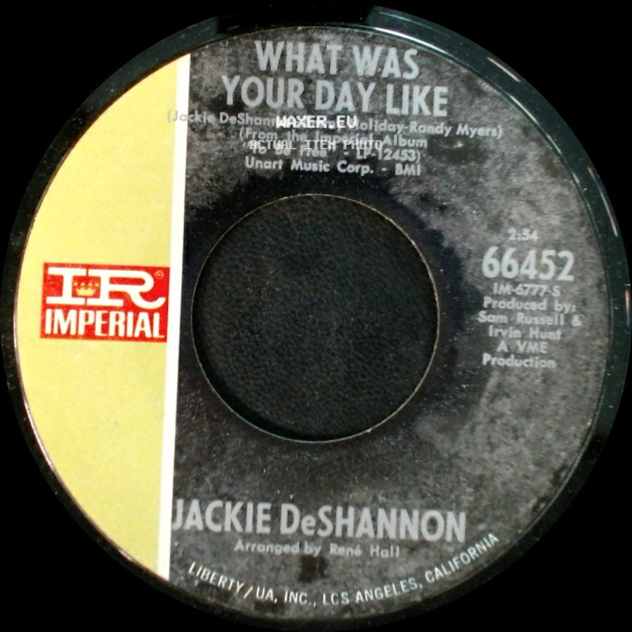 Jackie Deshannon - What Was Your Day Like / Medley (From The Imperial Album 'to Be Free') side A