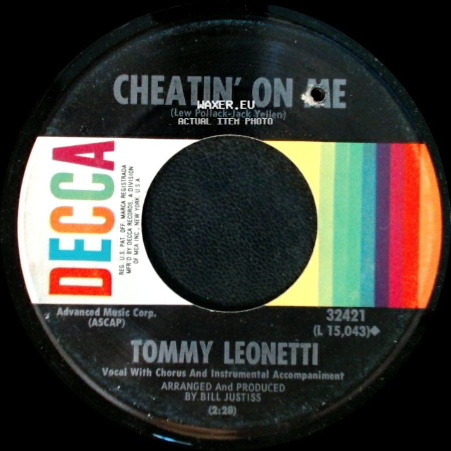 Tommy Leonetti - Kum Ba Yah / Cheatin' On Me side B