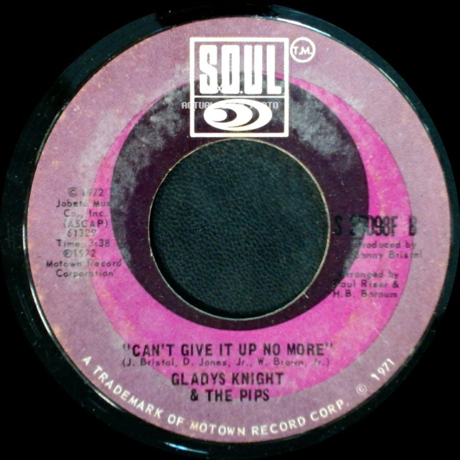 Gladys Knight & The Pips - Can't Give It Up No More / Neither One Of Us (Wants To Be The First To Say Goodbye) side A