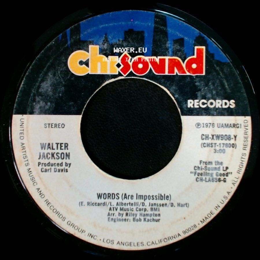 Walter Jackson - Feelings / Words (Are Impossible) side B