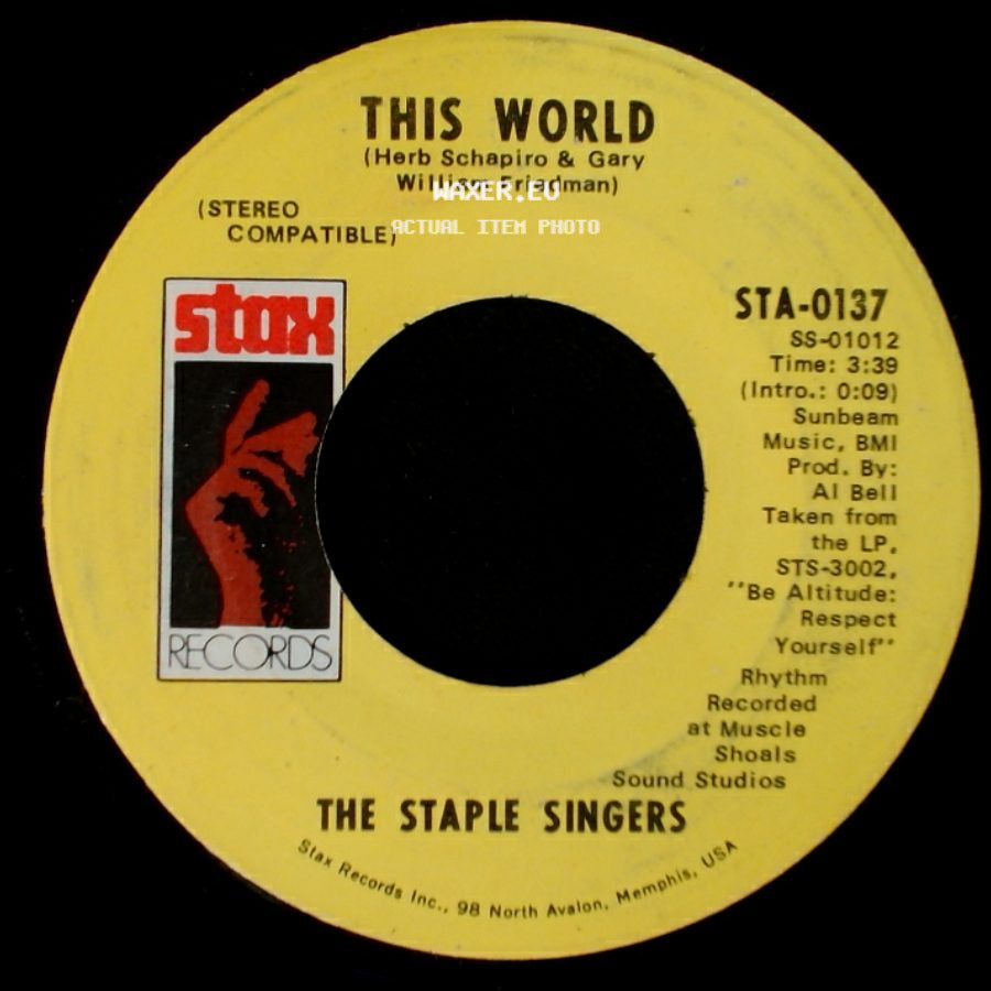 The Staple Singers - This World / Are You Sure? side A