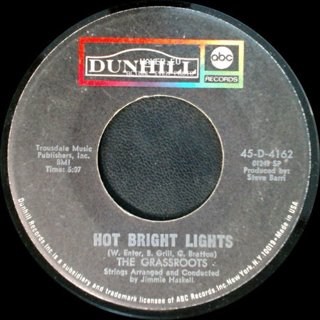 The Grassroots - Desea Linda / Hot Bright Lights side B