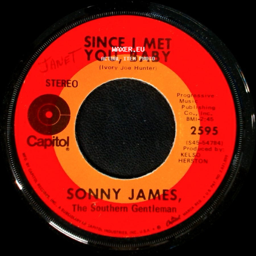 Sonny James, The Southern Gentleman / Sonny James - Since I Met You, Baby / Clinging To A Hope side A