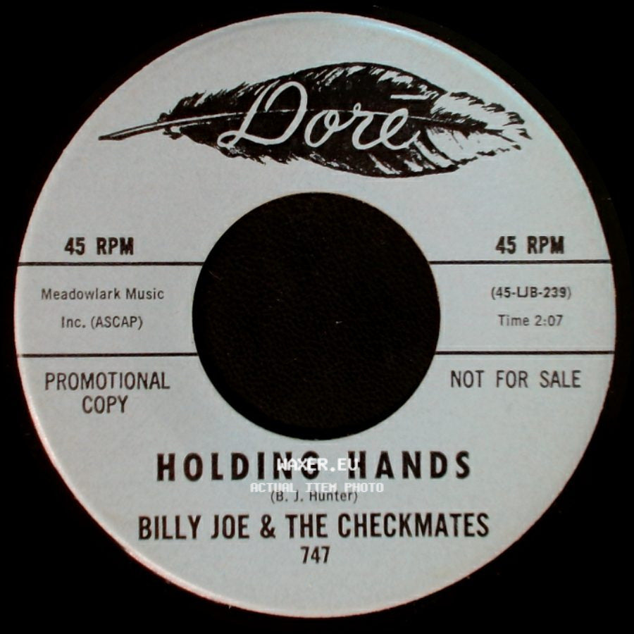Billy Joe & The Checkmates - Holding Hands / Claire De Looney side A