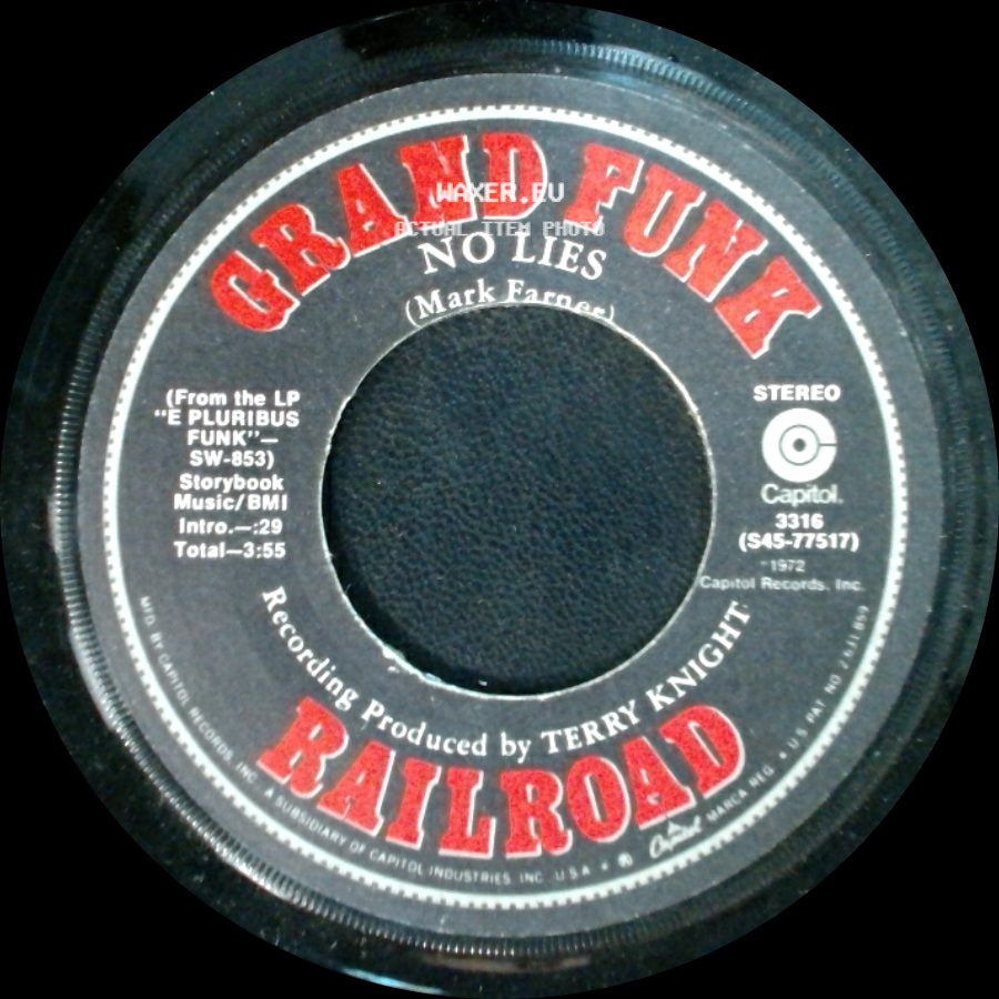 Grand Funk Railroad / Railroad - No Lies / Upsetter (Mark Farner) side A