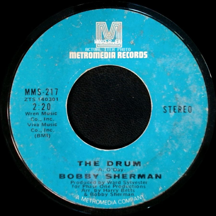 Bobby Sherman - Free Now To Roam / The Drum side B