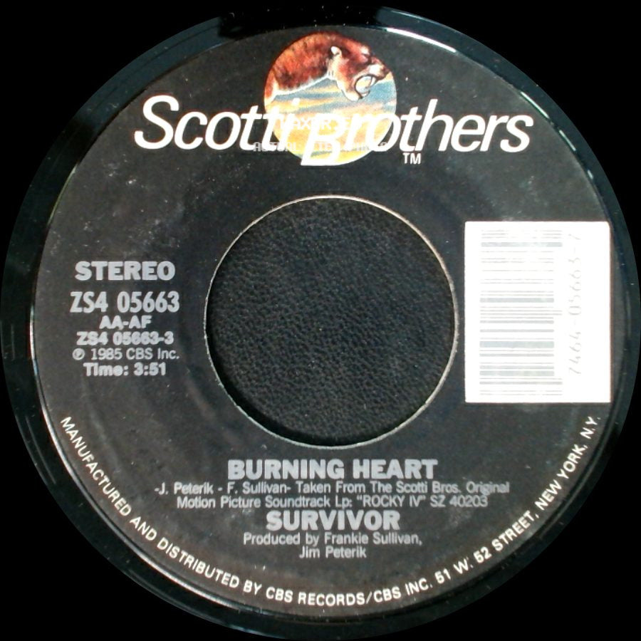 Survivor - Feels Like Love / Burning Heart side B
