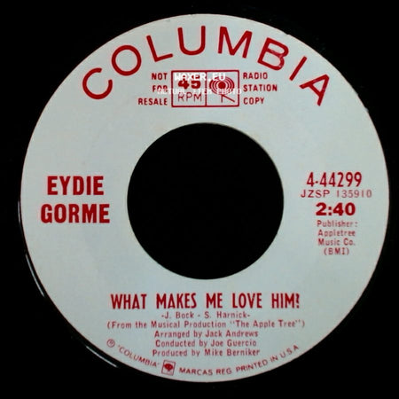 Eydie Gorme - What Makes Me Love Him! / Life Is But A Moment (Canta Ragazzina) side A