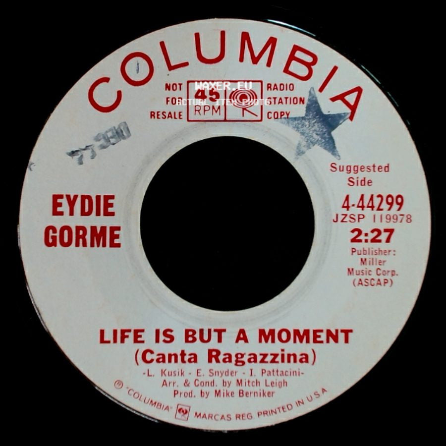 Eydie Gorme - What Makes Me Love Him! / Life Is But A Moment (Canta Ragazzina) side B