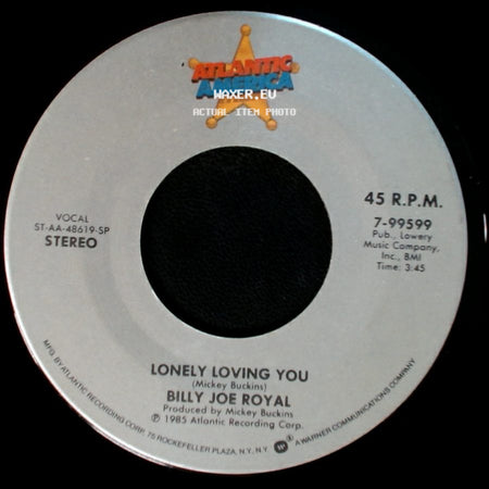 Billy Joe Royal - Burned Like A Rocket / Lonely Loving You side B