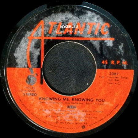 Abba - Happy Hawaii / Knowing Me, Knowing You side B