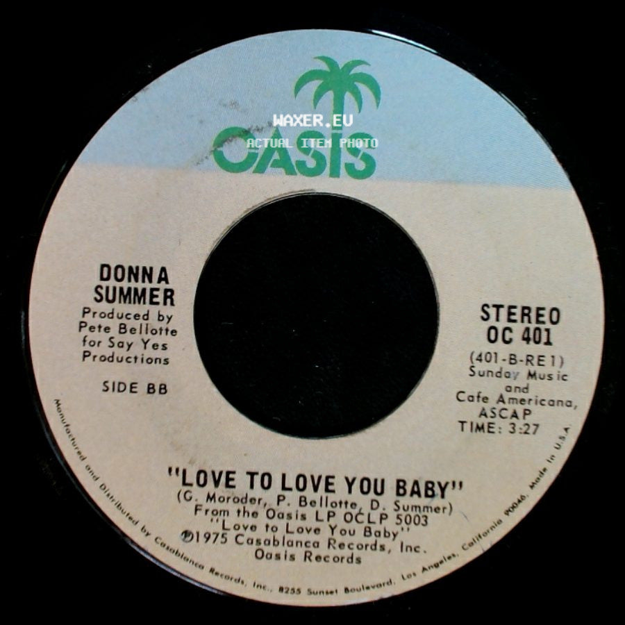 Donna Summer - Love To Love You Baby / Love To Love You Baby side B