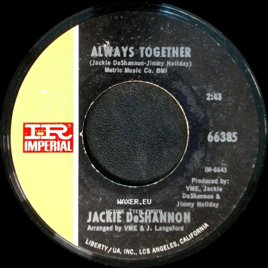 Jackie Deshannon - Always Together / Put A Little Love In Your Heart side A