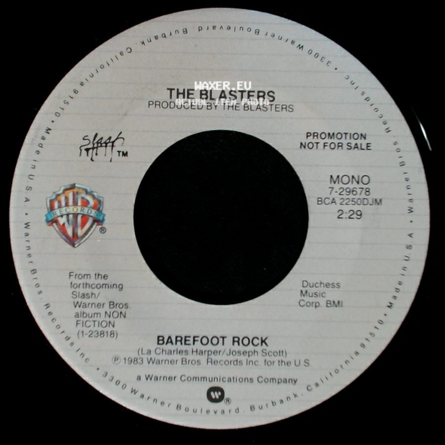 The Blasters - Barefoot Rock / Barefoot Rock side A