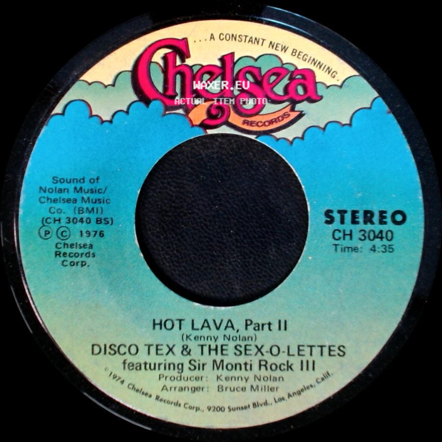 Disco Tex & The Sex-O-Lettes Featuring Sir Monti Rock Iii - Hot Lava / Hot Lava, Part Ii side B