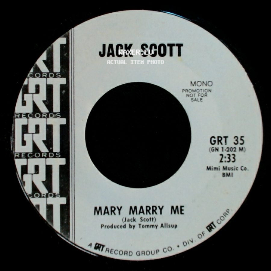 Jack Scott - Mary Marry Me / Billy Jack side A
