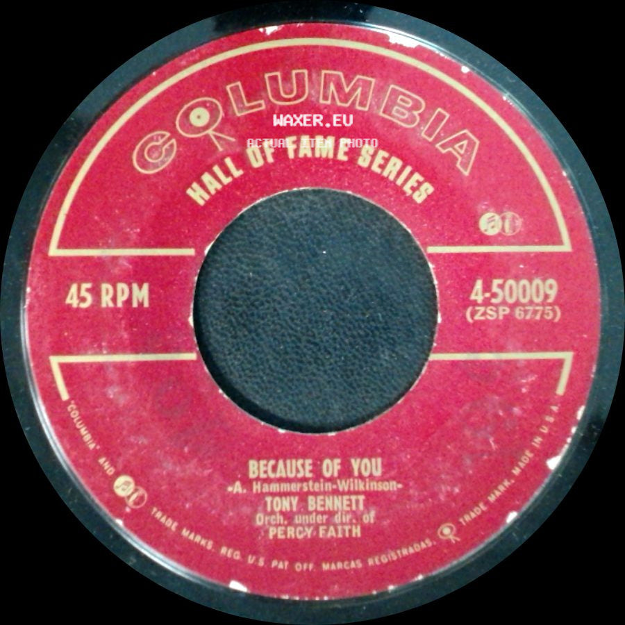 Tony Bennett - Cold, Cold Heart / Because Of You side B