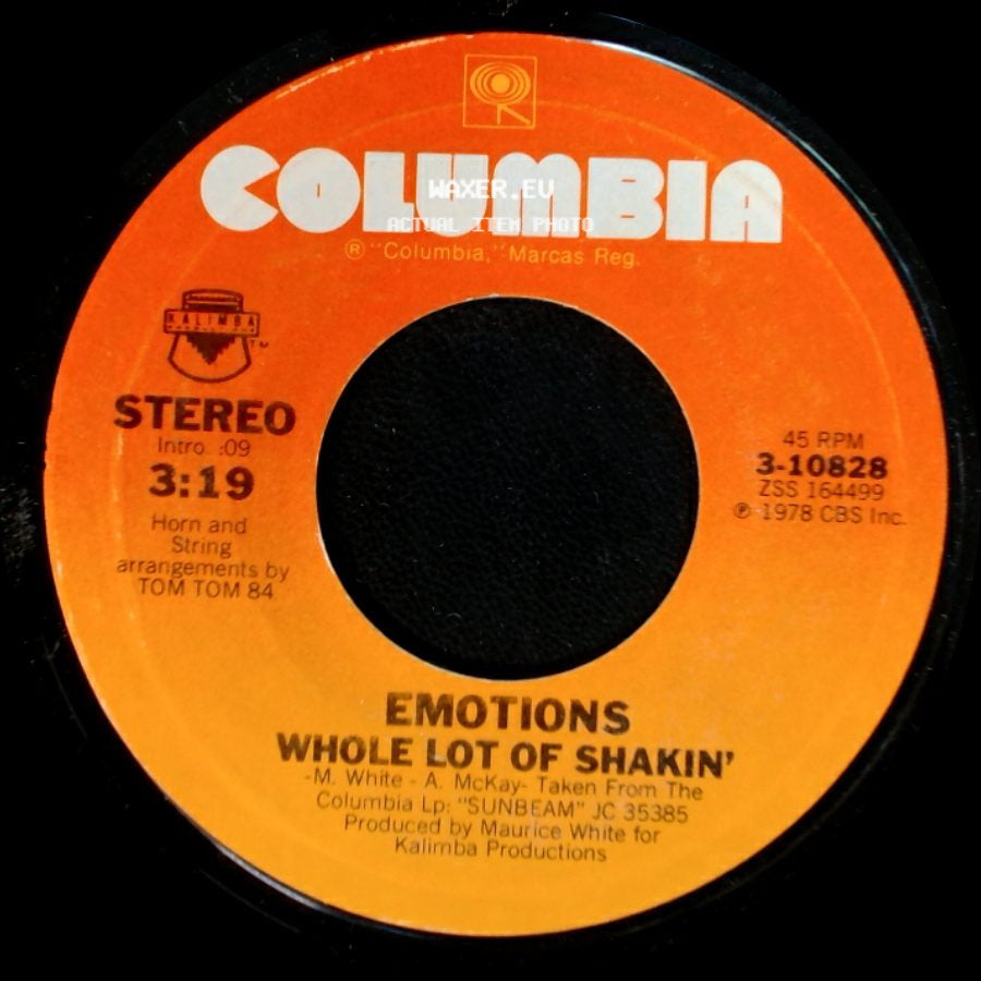 Emotions - Whole Lot Of Shakin' / Time Is Passing By side A
