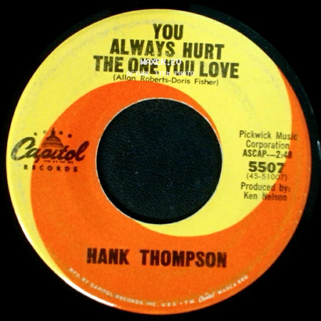 Hank Thompson - Paper Doll / You Always Hurt The One You Love side B