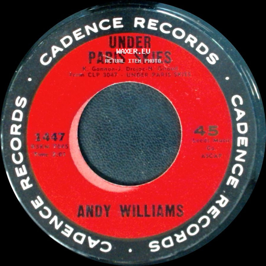 Andy Williams - Let It Be Me / Under Paris Skies side B
